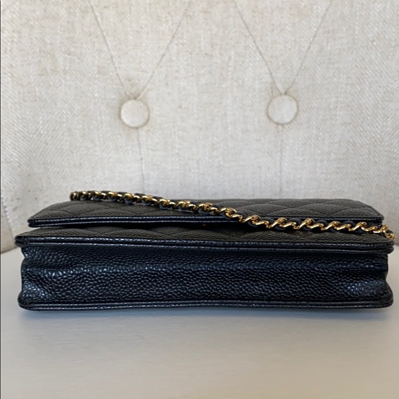 ❌SOLD💰Chanel Caviar Quilted Wallet On Chain Black - Picture 11 of 13